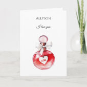 Red Heart Love-fles Kaart (Voorkant)