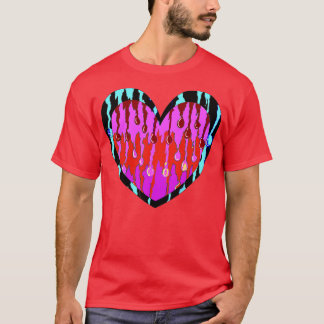 Red Heart Love Graffiti Cool Art T-shirt