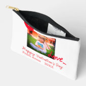 Red heart love happy valentijnsdag foto naam toevo etui (Open)