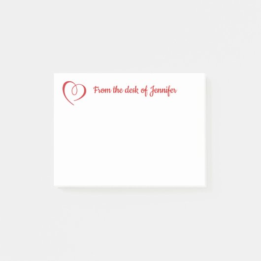 Red Heart Love - Huwelijk, Verloving, Valentijnse  Post-it® Notes (Voorkant)