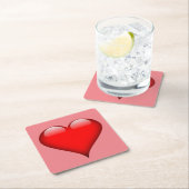 Red Heart Love Kartonnen Onderzetters (Insitu)