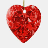 Red Heart Love Keramisch Ornament (Rechts)