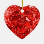 Red Heart Love Keramisch Ornament (Voorkant)