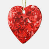 Red Heart Love Keramisch Ornament (Links)
