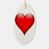 Red Heart Love Keramisch Ornament (Rechts)