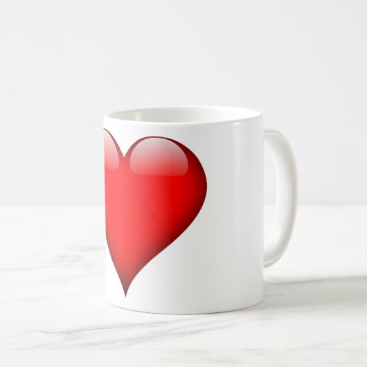 Red Heart Love Koffiemok (Voorkant rechts)