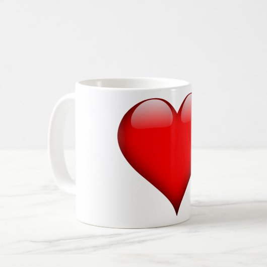 Red Heart Love Koffiemok (Voorkant links)