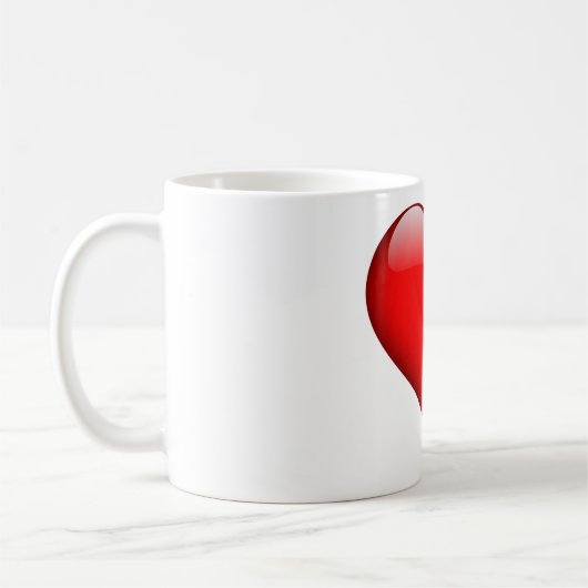 Red Heart Love Koffiemok (Links)