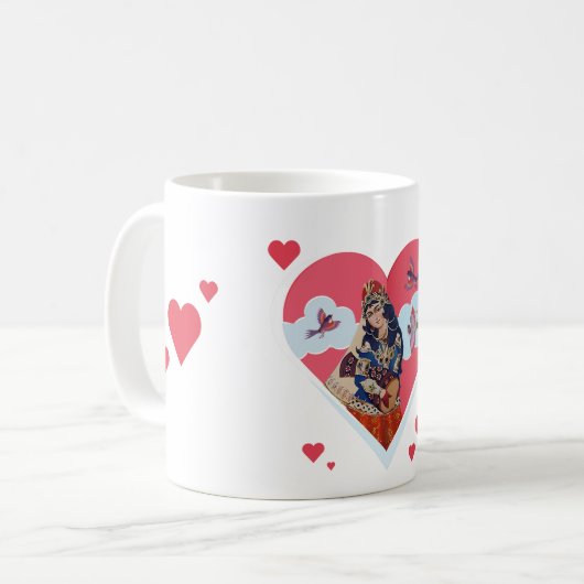 Red Heart Love Mok (Voorkant links)