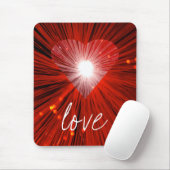 Red Heart 'Love' mousepad Muismat (Met muis)