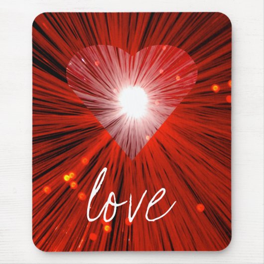 Red Heart 'Love' mousepad Muismat (Voorkant)