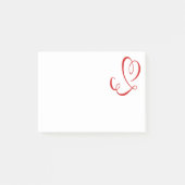 Red Heart Love Post it - Wedding, Engaged, Bridal Post-it® Notes (Voorkant)