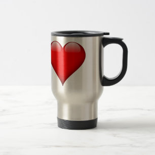 Red Heart Love Reisbeker