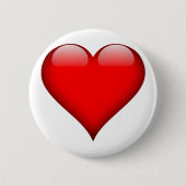 Red Heart Love Ronde Button 5,7 Cm (Voorkant)