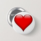 Red Heart Love Ronde Button 5,7 Cm (Voorkant /achterkant)