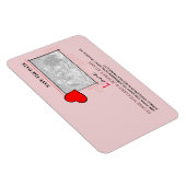 Red Heart Love Save the Date Photo Magneet (Rechterzijde)