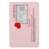 Red Heart Love Save the Date Photo Magneet (Verticaal)