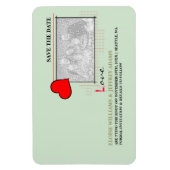 Red Heart Love Save the Date Photo Magneet (Verticaal)