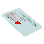 Red Heart Love Save the Date Photo Magneet (Rechterzijde)