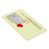 Red Heart Love Save the Date Photo Magneet (Rechterzijde)