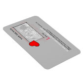 Red Heart Love Save the Date Photo Magneet (Rechterzijde)