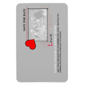 Red Heart Love Save the Date Photo Magneet (Verticaal)