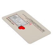 Red Heart Love Save the Date Photo Magneet (Rechterzijde)