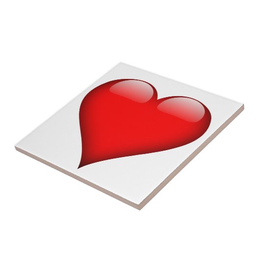 Red Heart Love Tegeltje (Zijkant)