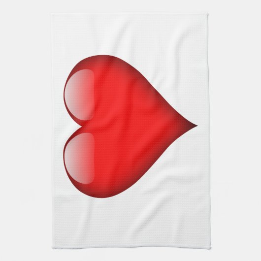 Red Heart Love Theedoek (Verticaal)