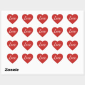 Red Heart Love Valentijnsdag Hart Sticker (Vel)