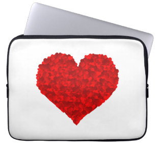 Red Heart Love Valentijnse voor Vriendin vrouwen Laptop Sleeve