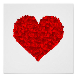 Red Heart Love Valentijnse  voor Vriendin vrouwen  Perfect Poster