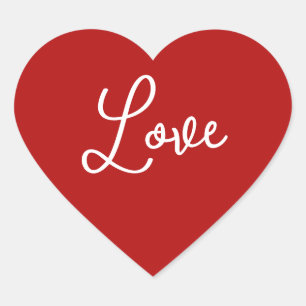 Red Heart ''LOVE'' voor Valentijnse doeleinden Hart Sticker
