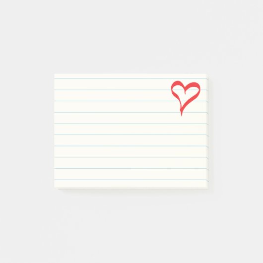 Red Heart Love Wedding, Vrijgezellenfeesten, Verlo Post-it® Notes (Voorkant)
