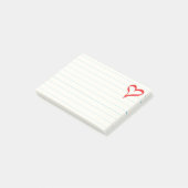 Red Heart Love Wedding, Vrijgezellenfeesten, Verlo Post-it® Notes (Schuin)