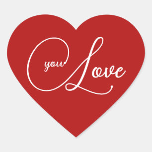 Red Heart ''LOVE Y'' voor Valentijnse Sticker van