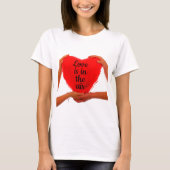Red Heart Love zit in het T-shirt van Air (Voorkant)