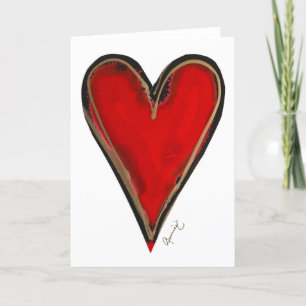 Red Heart Lovitude Blank Note Kaart