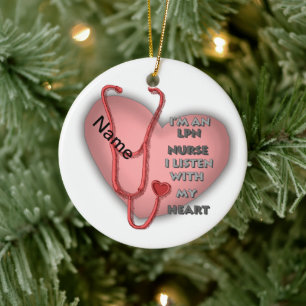 Red Heart LPN Nurse ornament