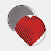 Red Heart Magneet (Voorkant / Achterkant)