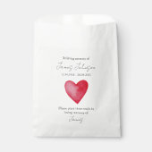 Red Heart Memorial begrafeniszaad Bedankzakje (Voorkant)