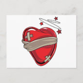 Red Heart Mending Broken Hearts Love Briefkaart (Voorkant)