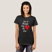 Red Heart Message Of Love Husband Valentine's Day T-shirt (Voorkant volledig)