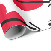 Red Heart met Arrow-Valentijnsdag Cadeaupapier (Rol Hoek)