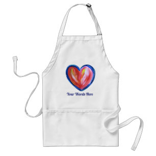 Red Heart met Hope Art Custom Apron Standaard Schort