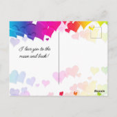 Red Heart met word Love You Forever Valentijns Briefkaart (Achterkant)