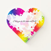 Red Heart met word Love You Forever Valentijns Notitieboek (Achterkant)