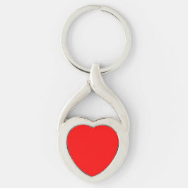 Red Heart Metal Sleutelhanger