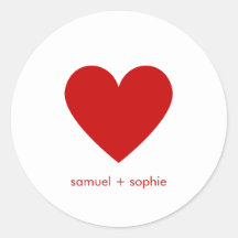 Red Heart Minimalist Eenvoudige aangepaste moderne