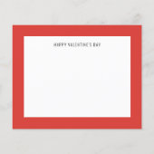 Red Heart Minimalist Happy Valentine's Day Card (Achterkant)